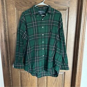 Ralph Lauren Green & Black Plaid Button-Down Shirt